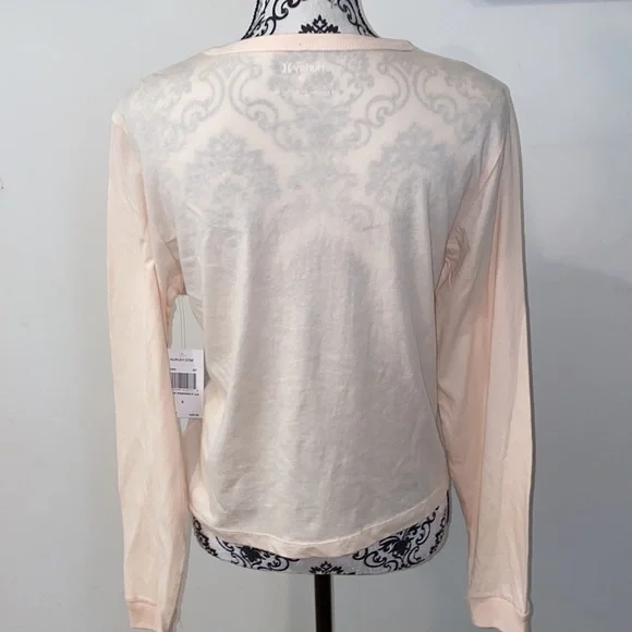 NWT!! Hurley Long Sleeve Crop Top Women's Pink Size Small - Picture 4 of 4